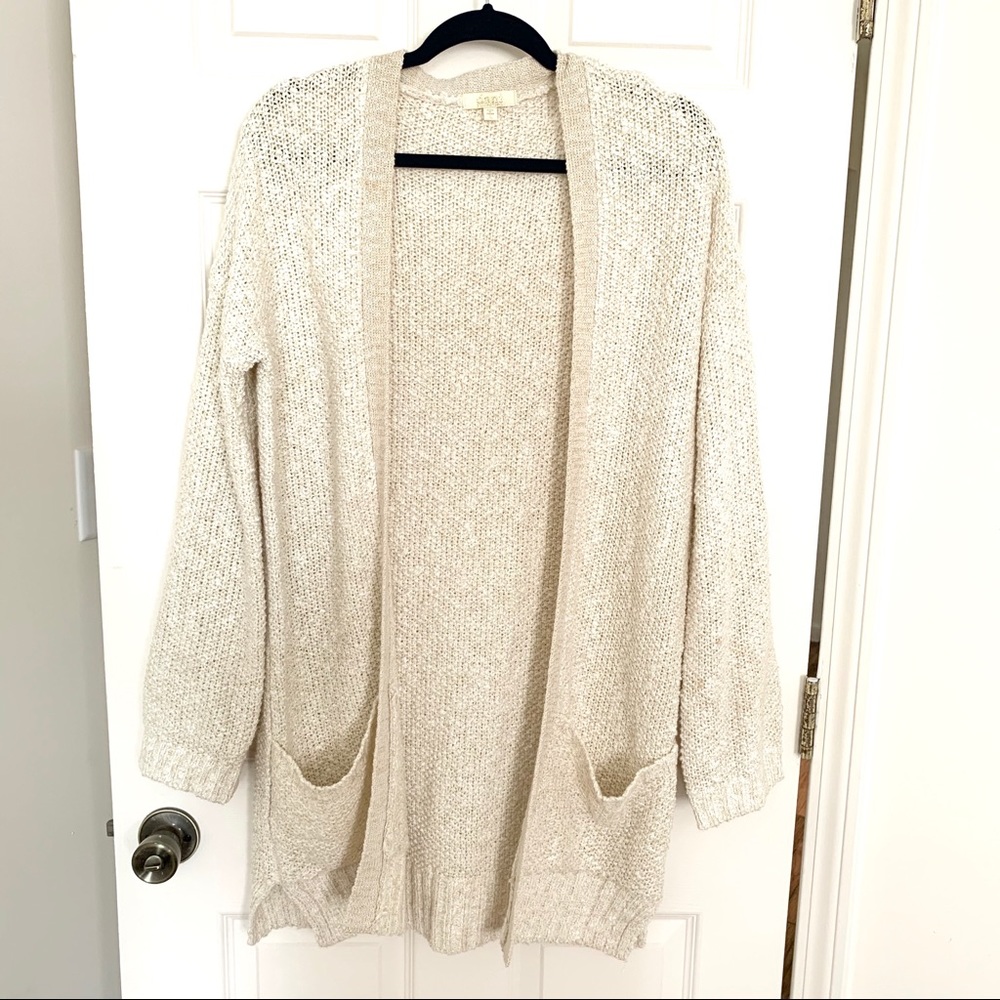 Dani Collection Gold Wool Blend Cardigan